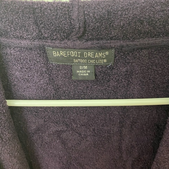 Barefoot dreams purple long line open drape cardigan size S/M blogger favorite - Picture 4 of 5